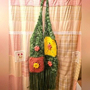 Handmade boho crochet bag